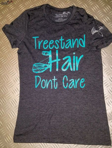 Tree stand Hair dont care Tee