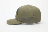 Army green meshless symbol snapback