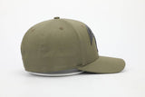 Army green meshless symbol snapback