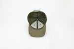 Army green meshless symbol snapback