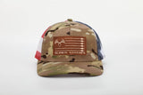 Stars and stripes arrow flag snapback