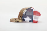 Stars and stripes arrow flag snapback