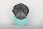Teal and charcoal symbol snapback