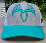 Sling'n Stitches Rack Symbol snap back Teal/ Heather Grey