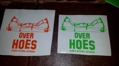 Bows over hoes decal