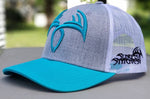 Sling'n Stitches Rack Symbol snap back Teal/ Heather Grey